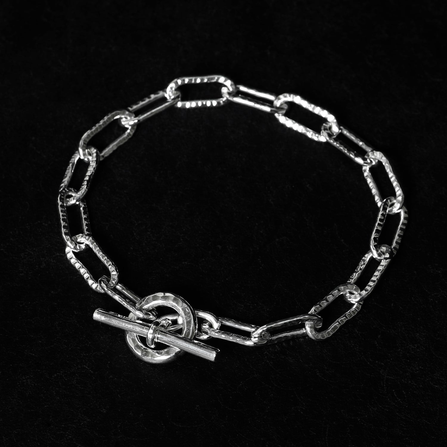 HC-01 , HANDMADE CHAIN BRACELET (ALL SILVER) / ハンドメイド 