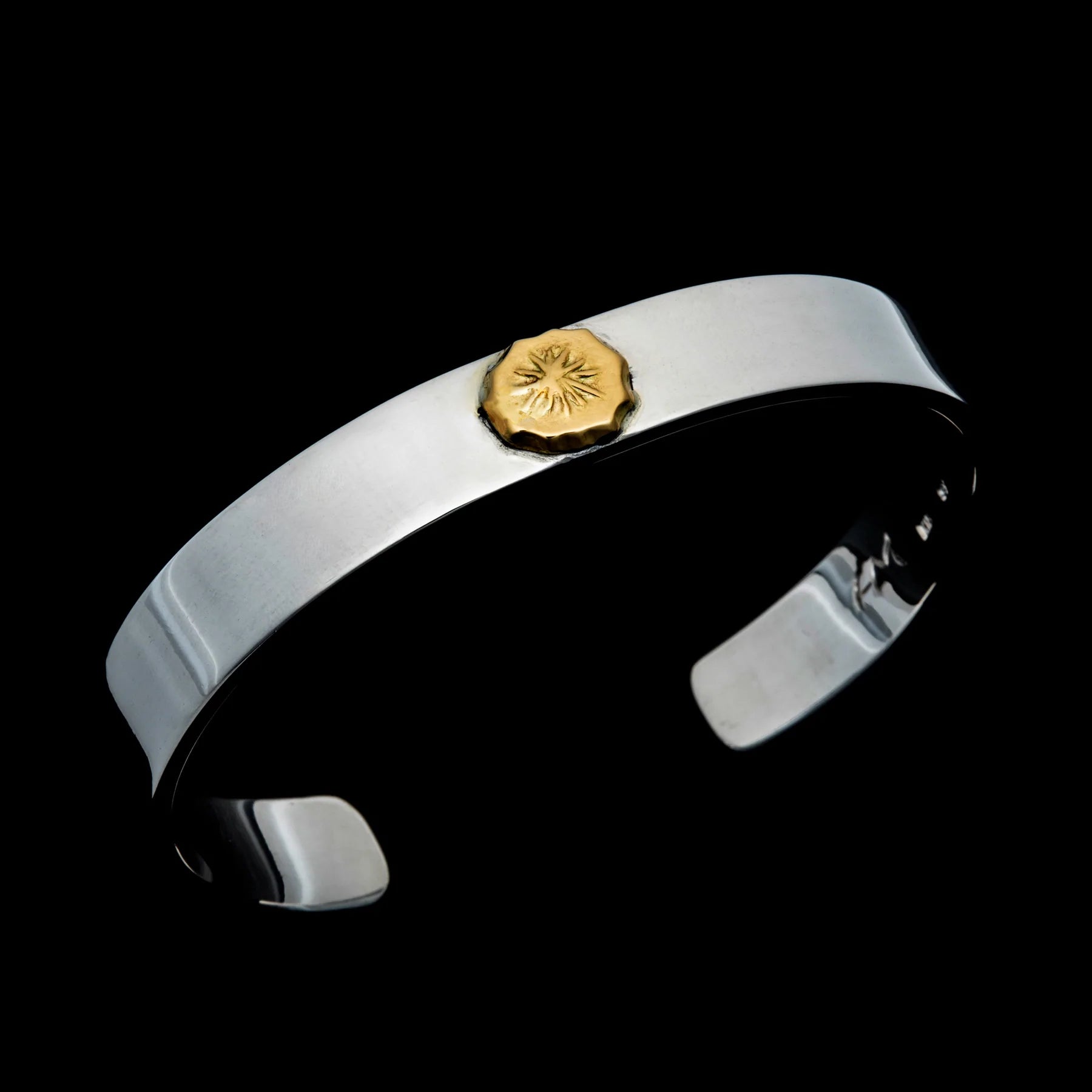 MOTOR BG-02 , FLAT BANGLE (18K GOLD ACCENT) / K18太陽