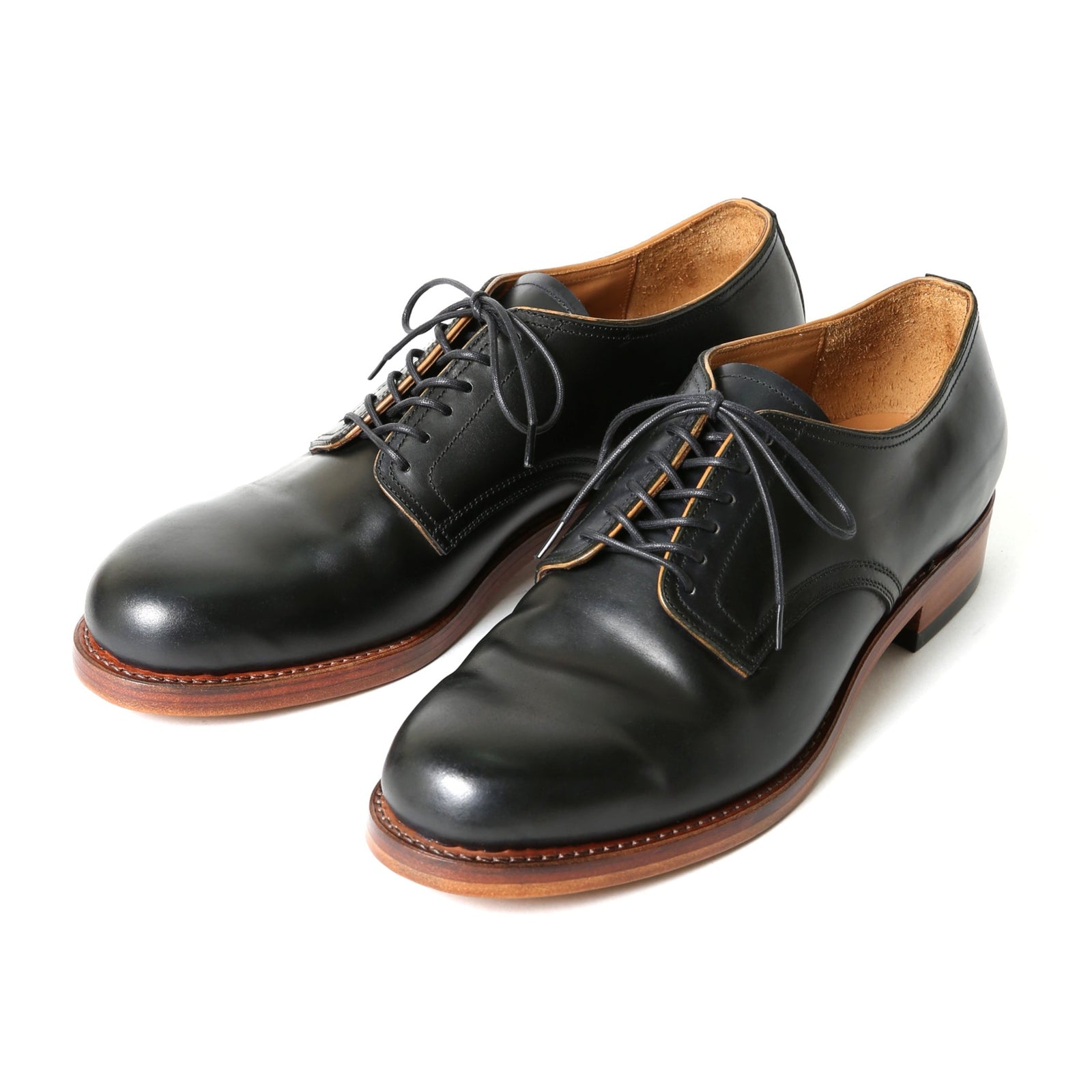 MOTO #2151 ITALIAN CORDOVAN PLAIN TOE SHOES BLACK イタリアンコードバン プレーントゥシューズ ブラック