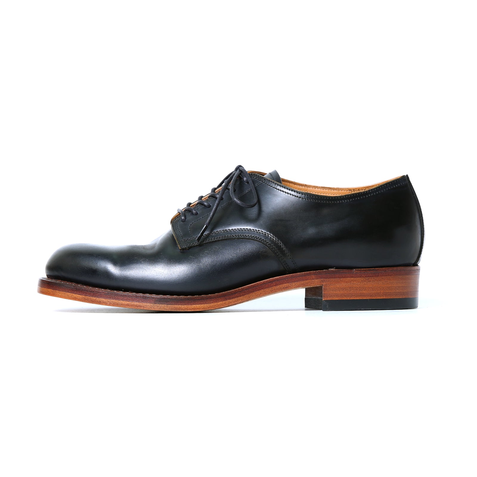 MOTO #2151 ITALIAN CORDOVAN PLAIN TOE SHOES BLACK イタリアンコードバン プレーントゥシュー –  MOTO ONLINE STORE