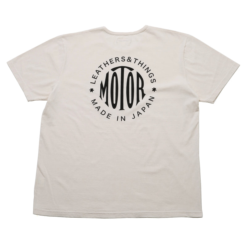 【2025SS COLLECTION】RCL64 ≪WHITE≫ "MOTOR NEW VINTAGE"  T-SHIRTS 半袖MOTOR丸ロゴプリントTシャツ