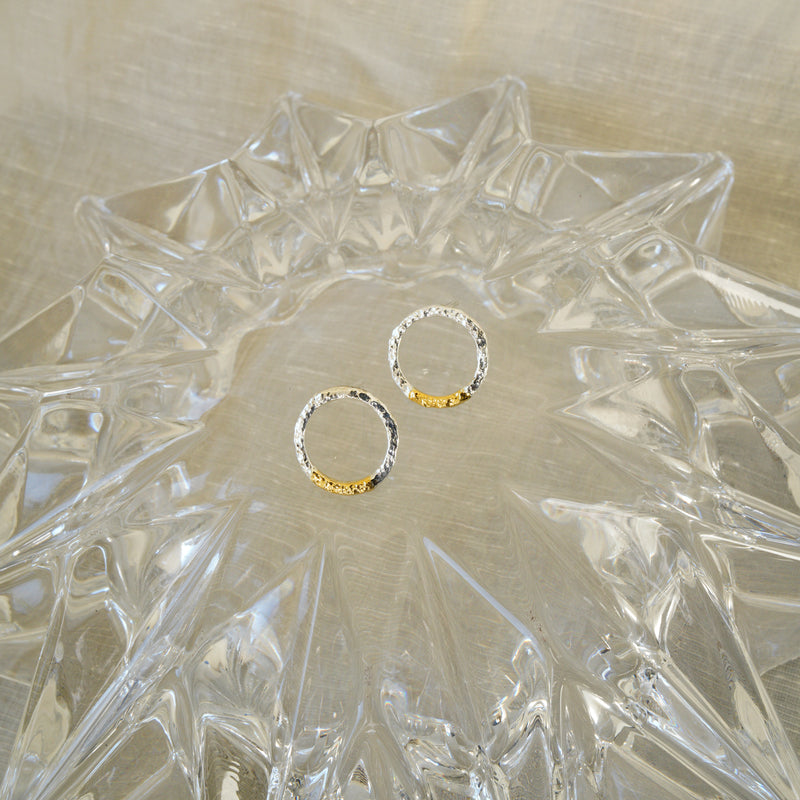 【MOTO Ladies Collection】PT-05 CIRCLE PIERCED EARRINGS / サークルピアス (K24＆999SV)