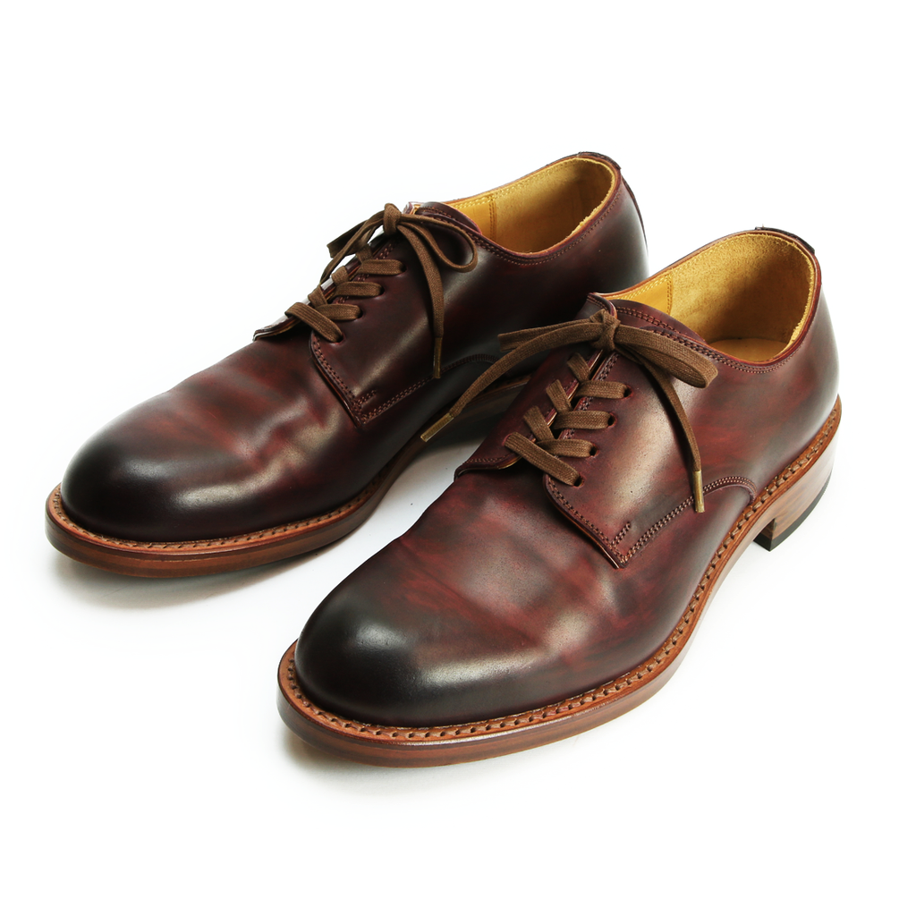 #2100 CORDOVAN PLAIN TOE SHOES BURGUNDY コードバンプレーントゥシューズ バーガンディ