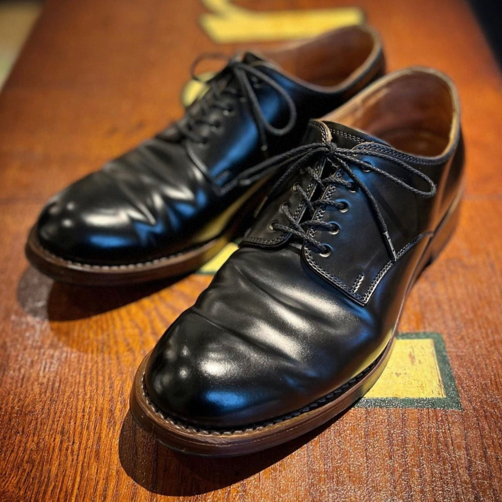 #2100 CORDOVAN PLAIN TOE SHOES BLACK コードバンプレーントゥシューズ ブラック – MOTO ONLINE  STORE