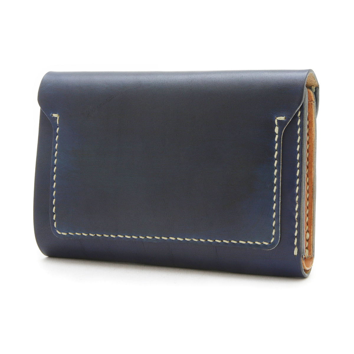 W6D 【NAVY】HAND-DYED MIDDLE WALLET / 手染めミドルウォレット – MOTO ONLINE STORE